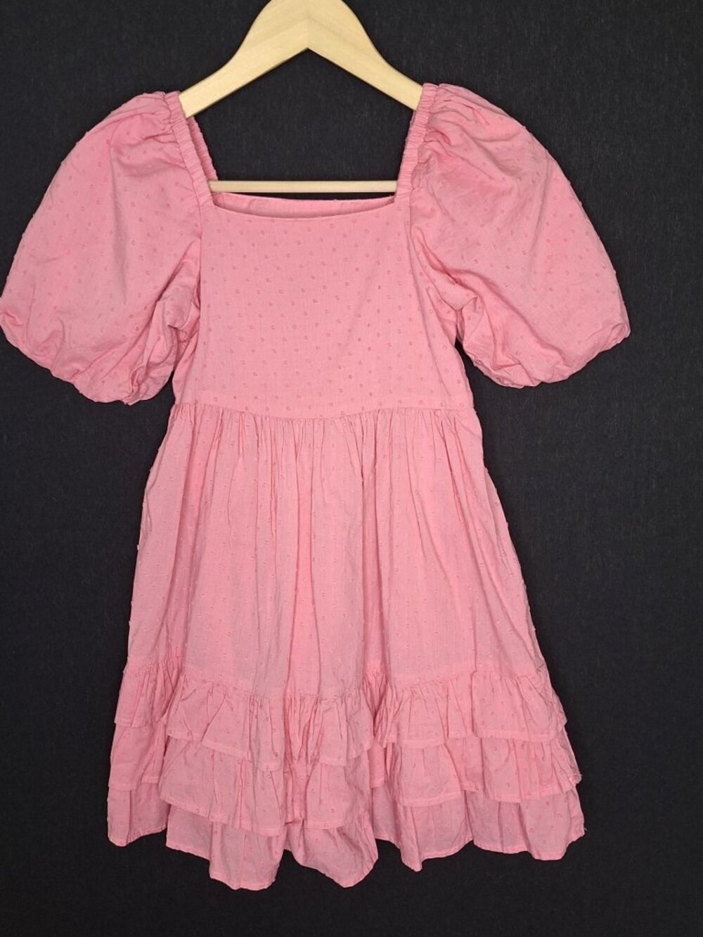 💙 Gymboree Girls Pink 100% Cotton Bow Dress Size 7 Preppy Formal Girly Summer S